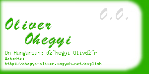 oliver ohegyi business card